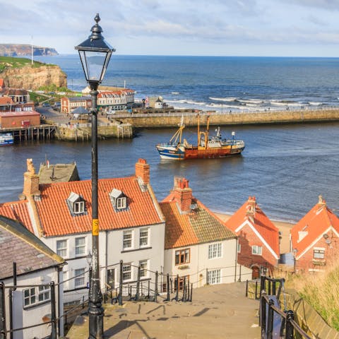 Drive thirty minutes to the iconic town of Whitby 