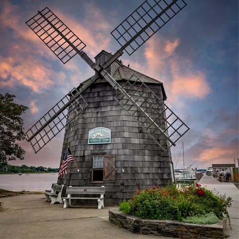 Visit Windmill Beach, just a four–minute drive away