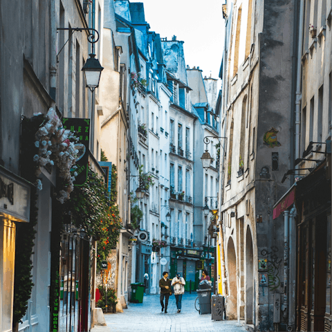 Head to nearby Le Marais for artisan boutiques and trendy eateries