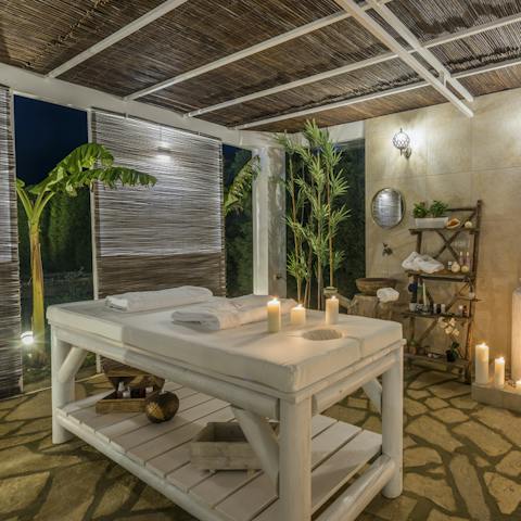Let your lovely host arrange for a masseuse to help you unwind in your own tranquil spa area