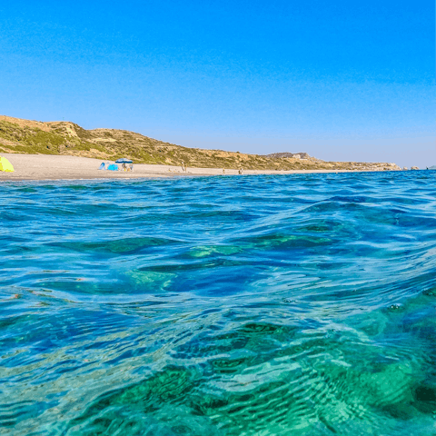 Visit Triopetra beach on the south coast of Crete, just 800 metres from your villa