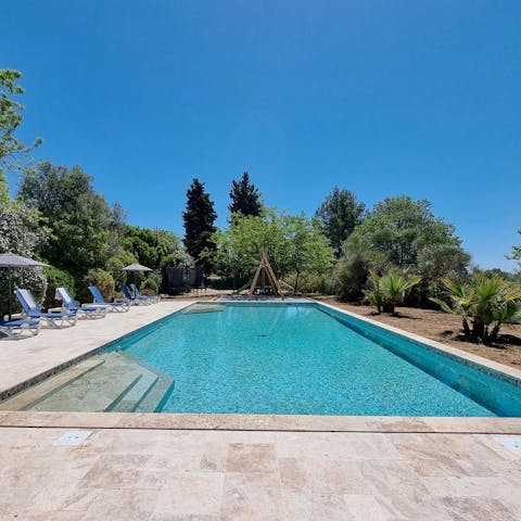 Spend sunshine mornings in and around the crystalline private pool