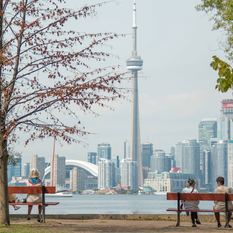 Gaze back over the city skyline from the Toronto Islands