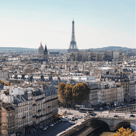 Take the short drive or metro ride into the heart of Paris