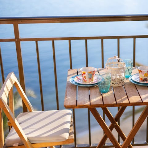Sip sangria on the balcony and admire the sea views