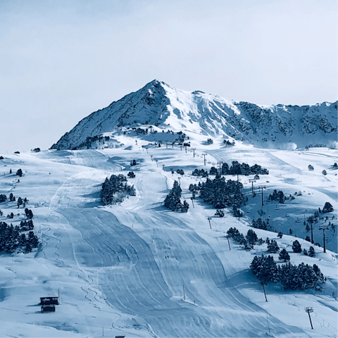 Carve through the Baqueira Beret ski resort, a minute from your doorstep