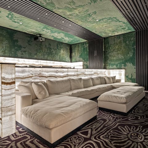 Watch your favourite films in the cinema room