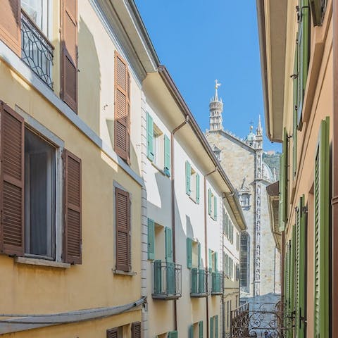 Catch a glimpse of the Duomo from the apartment