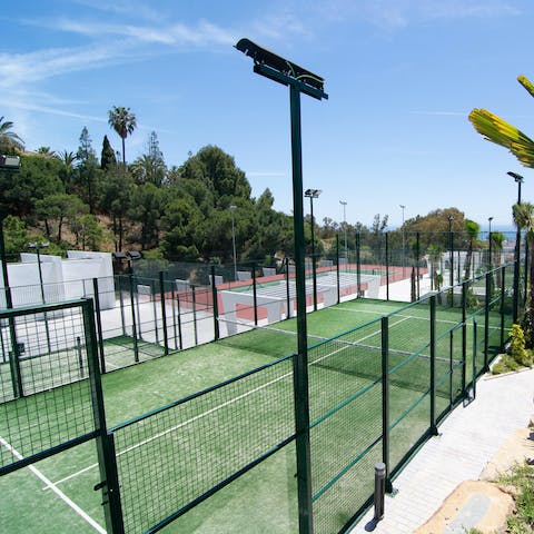 Get some exercise on the tennis court
