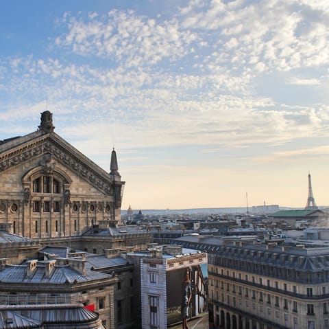 Stay in the affluent Opéra district, near the Palais Garnier