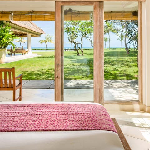 Wake up feeling restored in the luxurious bedrooms and take in the natural beauty outside 