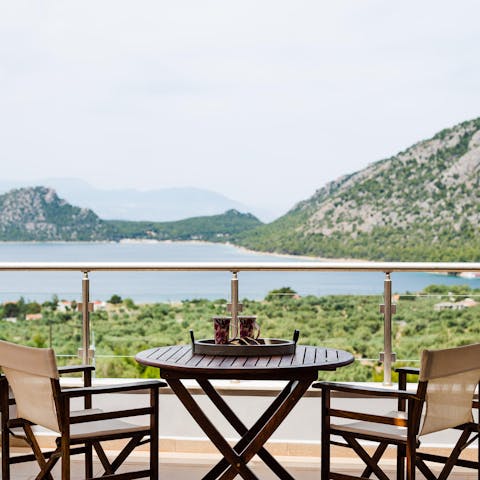 Sip sundowners as you sit out on the west-facing balcony