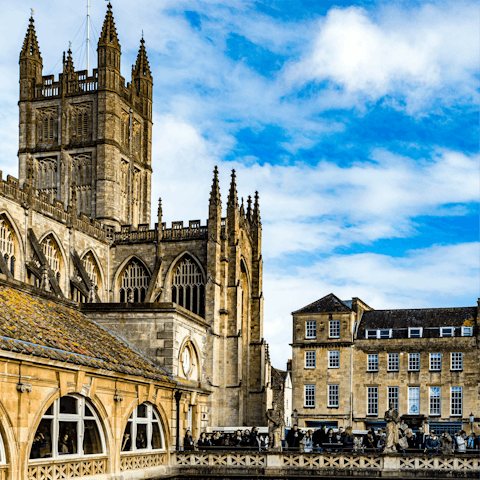 Drive a few miles into Bath to soak up the history