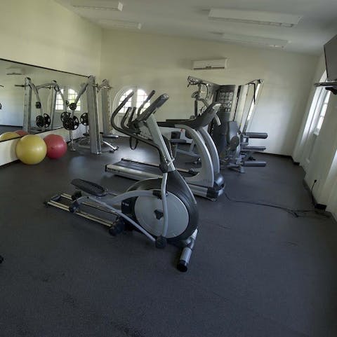 Work out and keep fit in the residents only gym