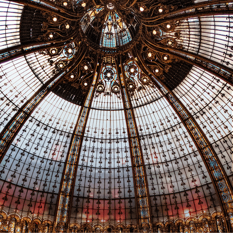 Stay a short walk from the Galeries Lafayette Haussman department store
