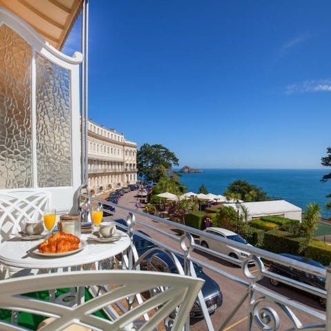 Gaze out over the Riviera from a prime spot on your balcony 