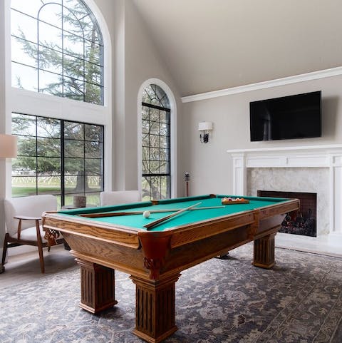 Get competitive in the elegant games room