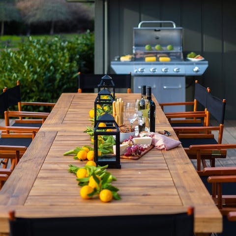 Devour a barbecue feast on your private deck