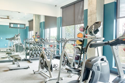 Get your heart racing with a workout in the fitness room