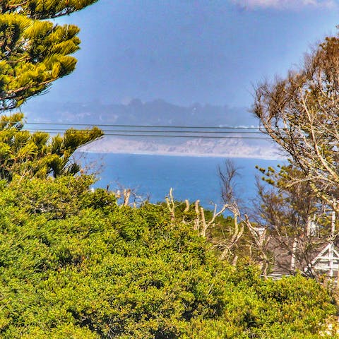 Enjoy views of Monterey Bay from the upper windows of the home