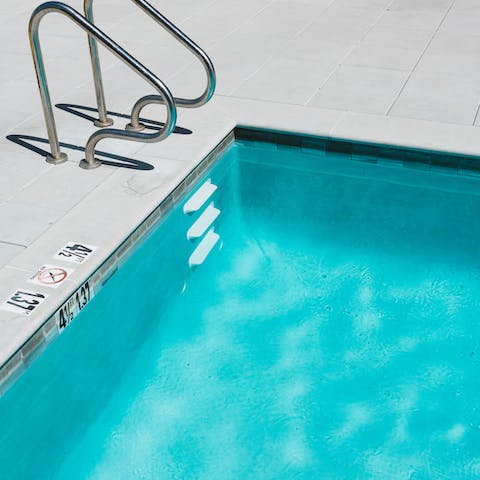 Swim some morning lengths of the shared pool