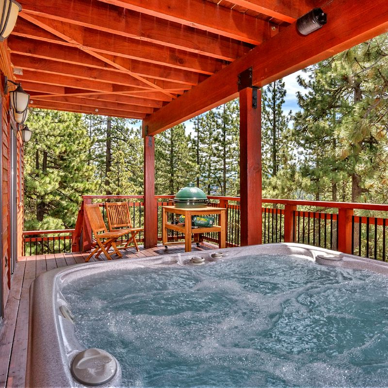 Sink into the hot tub after a long day outdoors