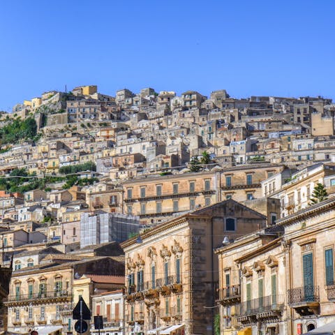 Drive out to the UNESCO World Heritage Site of Modica, three kilometres from here