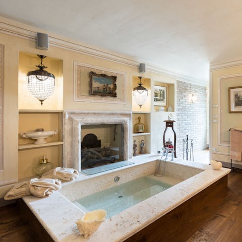 Run a bath and sink in for a luxurious, relaxing soak
