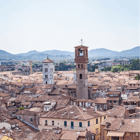 Stay in the heart of Lucca's historical centre, across from the Piazza San Giovanni