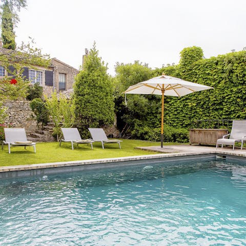 Practice your lengths in the spacious pool