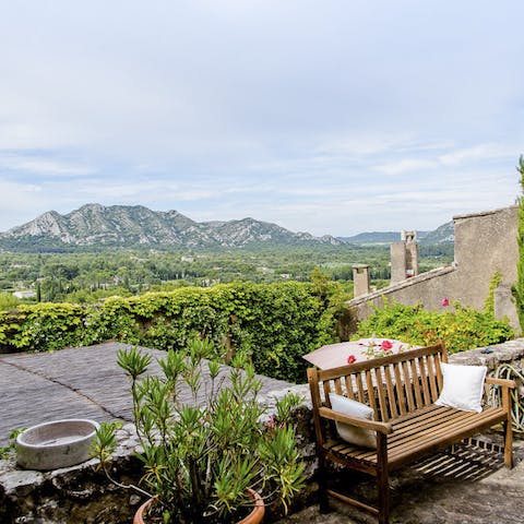 Admire the panoramic vista from the terrace