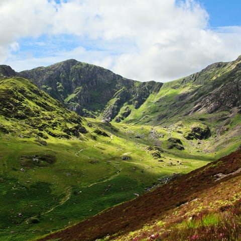 Drive over to the base of Cader Idris in ten minutes and scale the peak