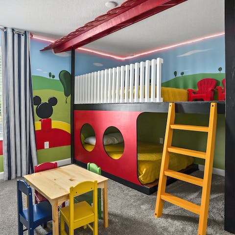 Enjoy some peace and quiet as the kids have fun in the bedrooms