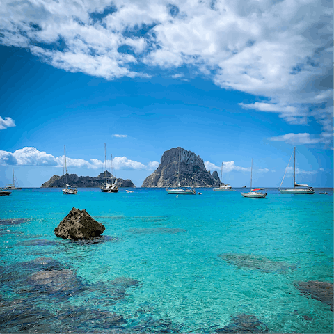 Head down to Cala d'Hort and take a plunge in the Balearic Sea