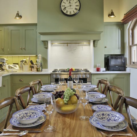 Have intimate dinners in the sociable kitchen-dining area