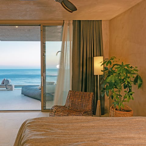 Wake up to dazzling sea views each morning