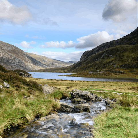 Drive thirty minutes to the largest lake in Wales – Llyn Tegid