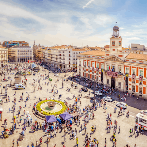 Be in the buzzing heart of Madrid in less than twenty minutes by metro