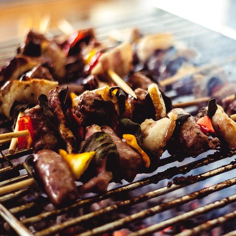 Grill up a feast for the group on the barbecue