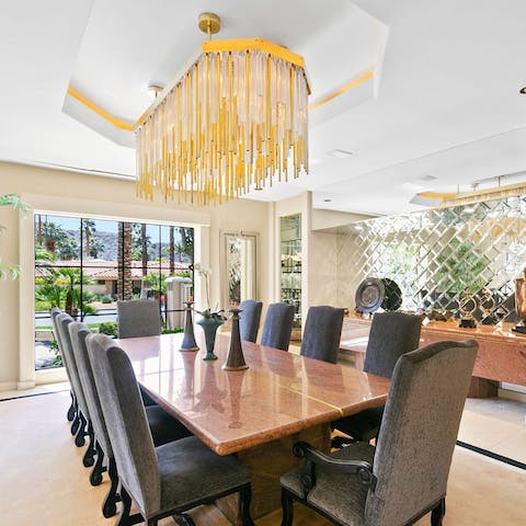 Host a super chic dinner at the dining table