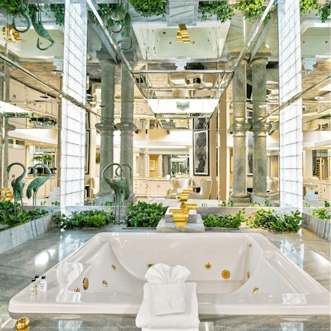 Soak in the most glamorous Jacuzzi tub