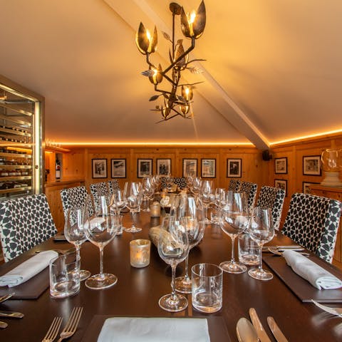 Dine on delicious meals cooked by the chalet's private chef