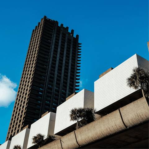 Visit the cultural hub at the Barbican Centre, just a mile from home