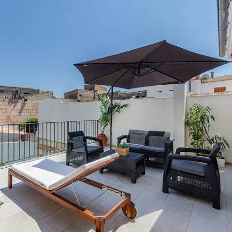 Top up your tan on the sun-soaked rooftop terrace