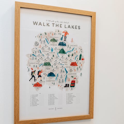 Hatch out your day's route with the help of the Lake District map