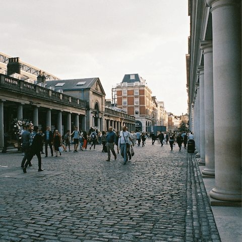 Discover the quaint, cobbled streets all around you in Covent Garden