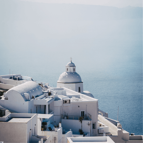 Explore Fira – Santorini's capital – just a ten-minute walk away