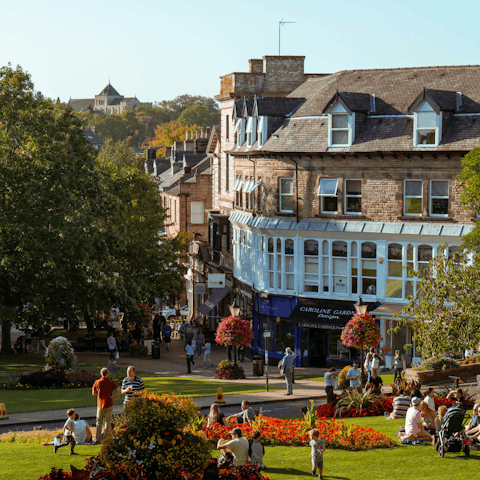 Stroll ten minutes to the centre of Harrogate