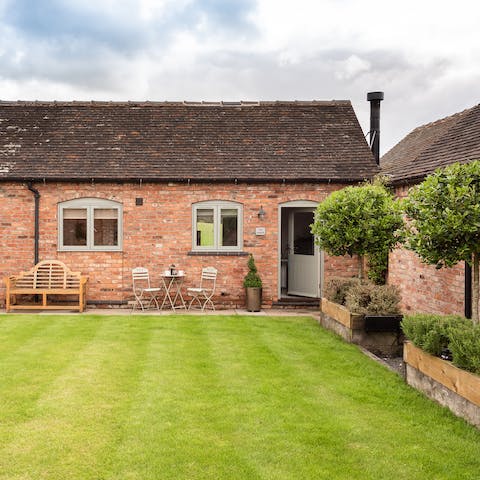 Stay in a red brick barn in the heart of the Staffordshire countryside