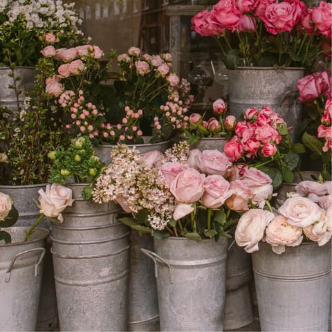 Choose some flowers for your home from Marché Atwater, a twenty-minute saunter away